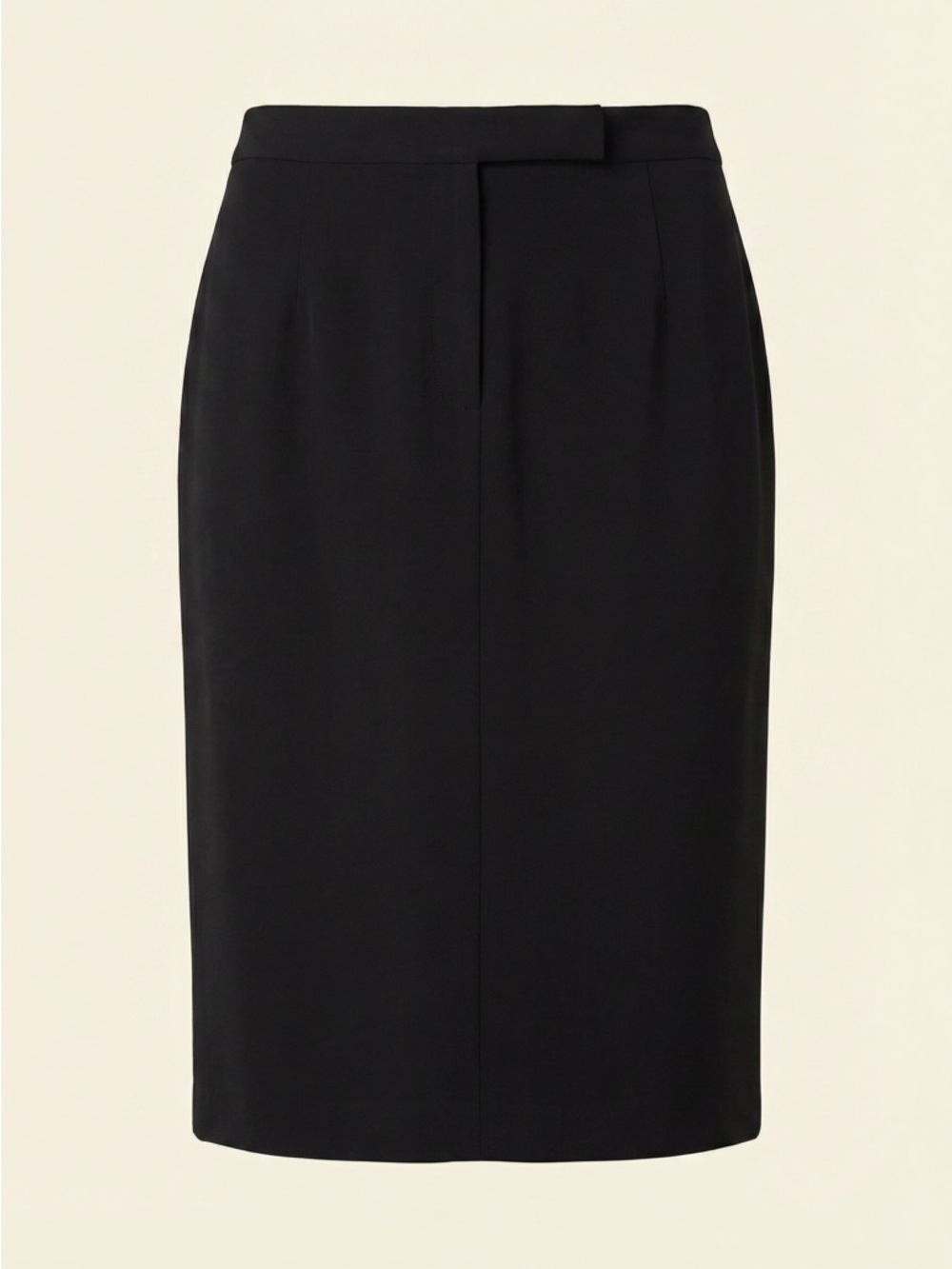 Black Vintage Tailored Skirt Sz: 8 Career wear 71% Triacetate Wrinkle Resistant